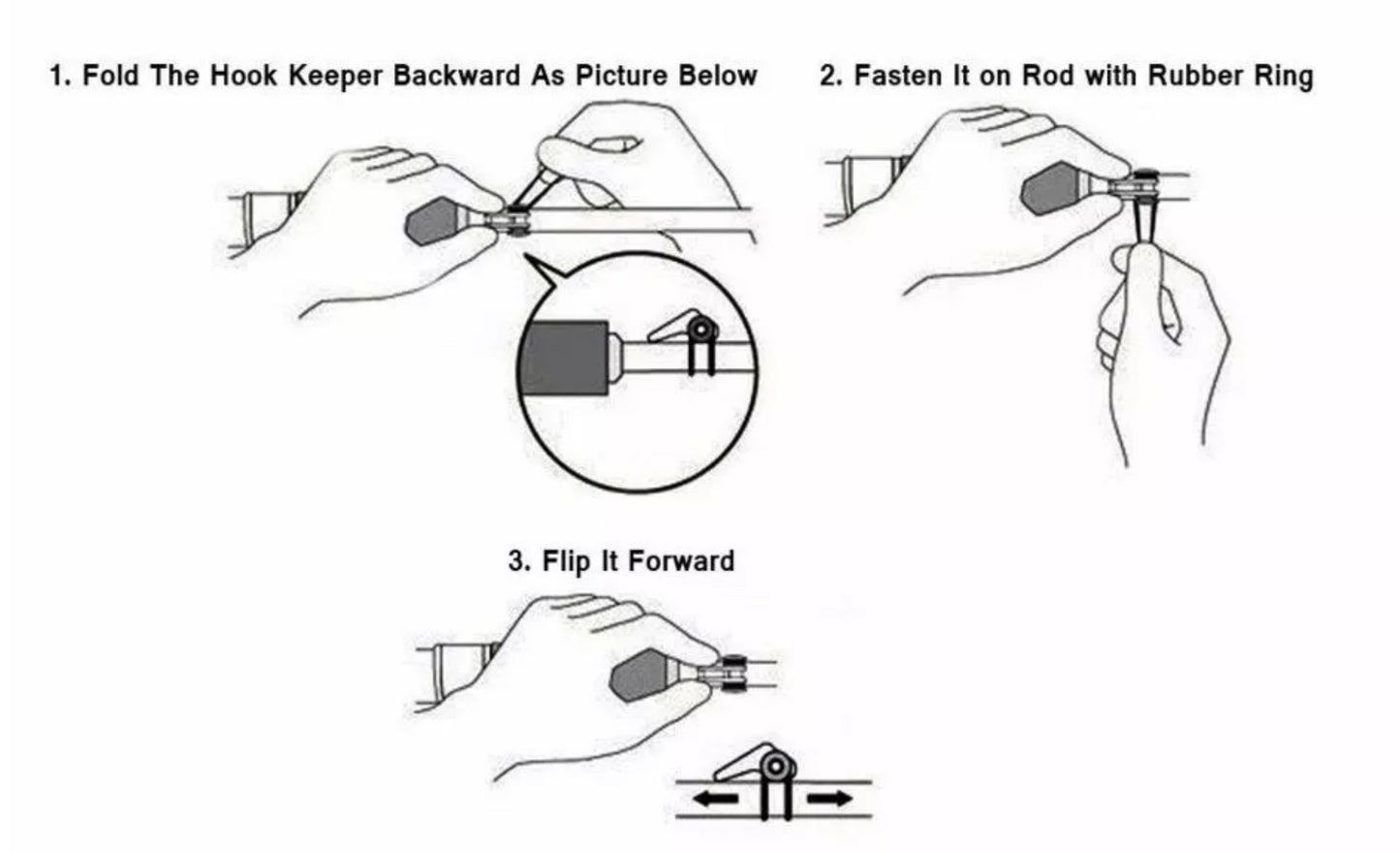 Rod Hook Keeper in Black