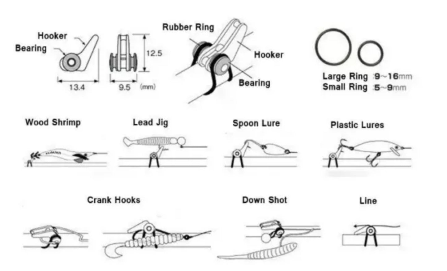 Rod Hook Keeper in Black