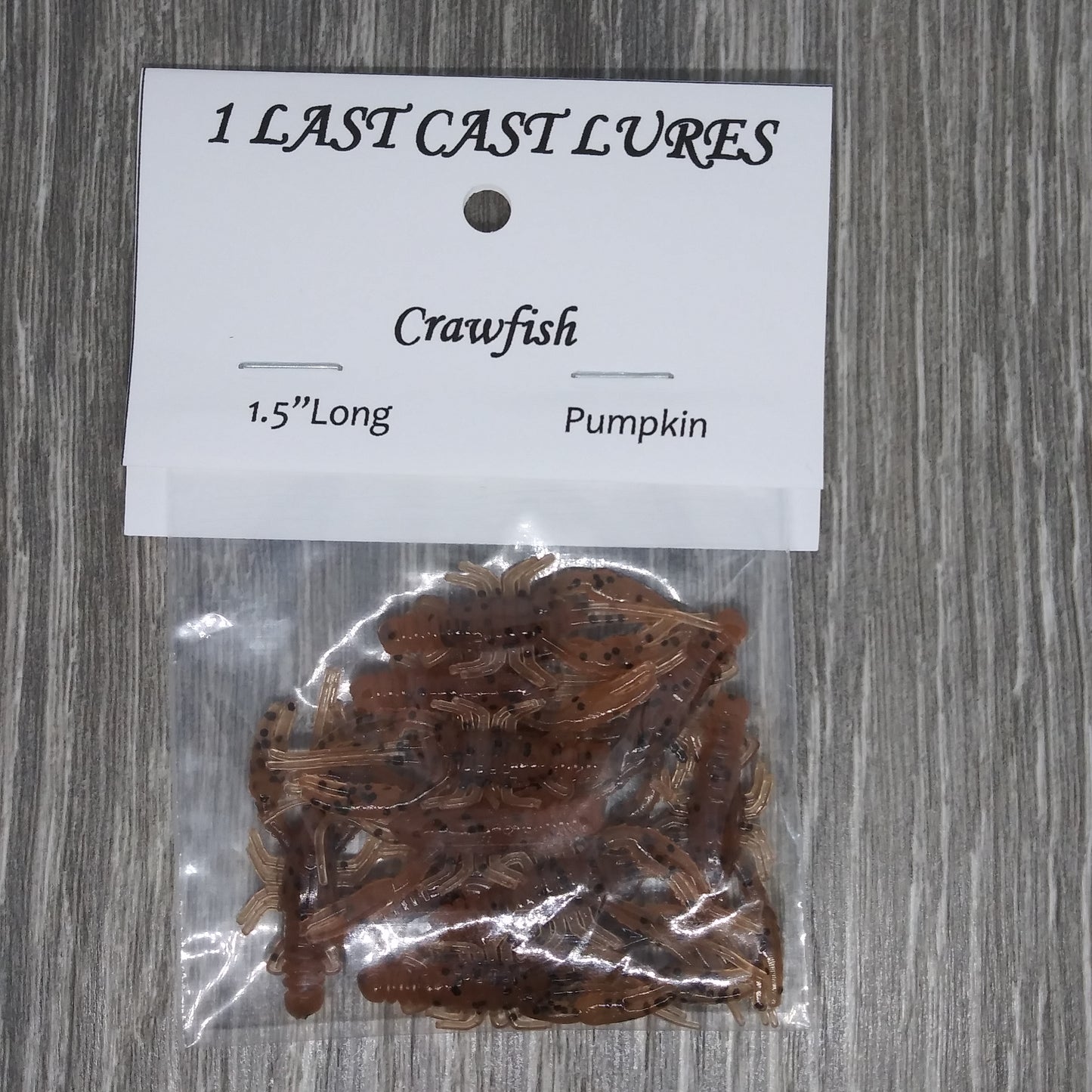 1.5" Crawfish Soft Plastic Baits Carolina Pumpkin