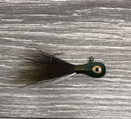 3/8oz Green Goby Bucktail Jigs