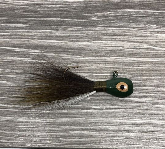 LAST CAST TACKLE 1-2oz Green & White Bucktail India